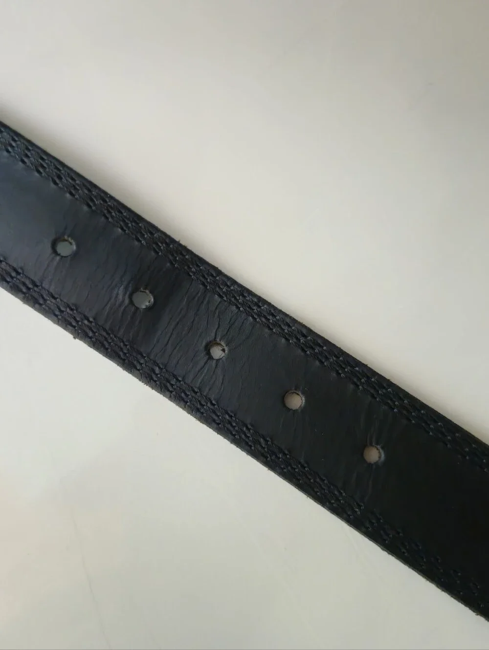 Mens Black Full Grain Leather Belt Size 36 USA Buckle Western Work Casual